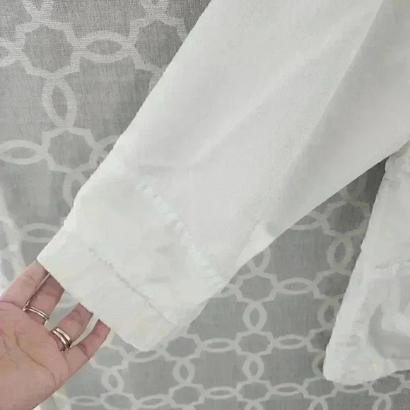 Vintage Current Seen White Hoodie Button Windbreaker Women's M - Picture 5 of 10